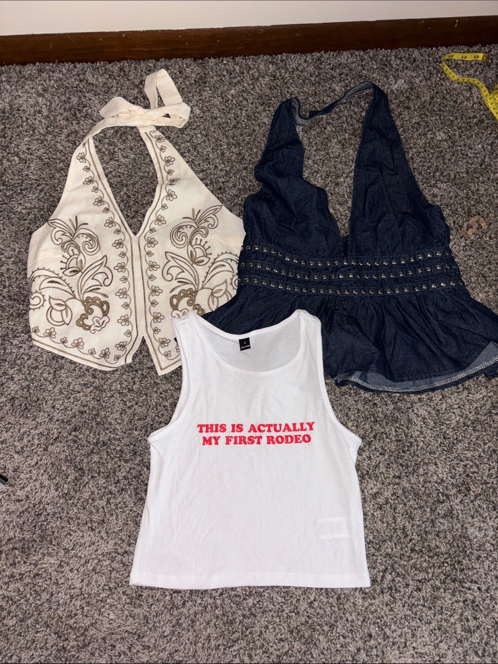 SHEIN 3 top bundle- 2 halter top and tank top